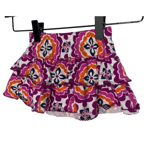 Gymboree Baby Girls Tiered Ruffle Skort 12-18M Boho Purple Pink - Picture 5 of 13